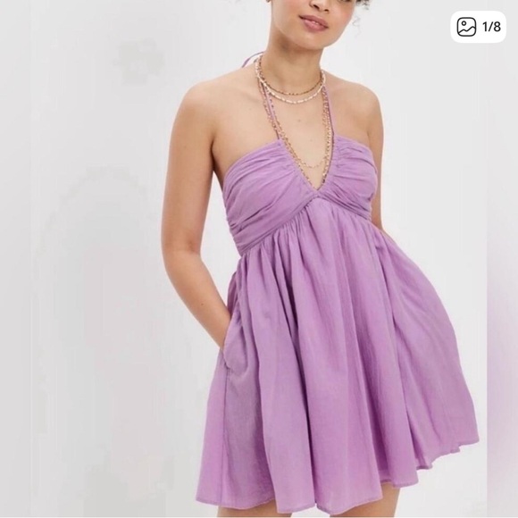 American Eagle Outfitters Dresses & Skirts - American Eagle Outfitters Lilac Halter Tie Dress